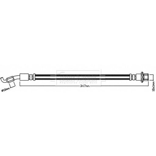 Borg & Beck Brake Hydraulic Hose Line Front Left BBH8207