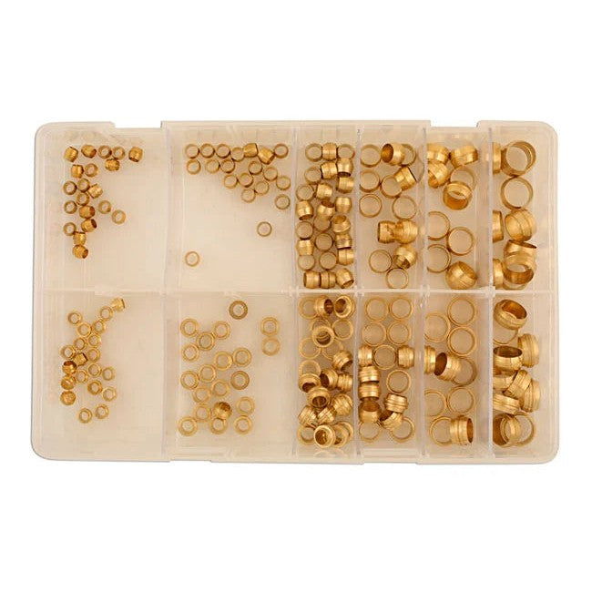 Connect Assorted Metric Brass Barrel & Stepped Olives 200pc - CPL