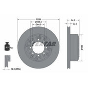 Textar 2 x Solid Rear Brake Discs 93089600