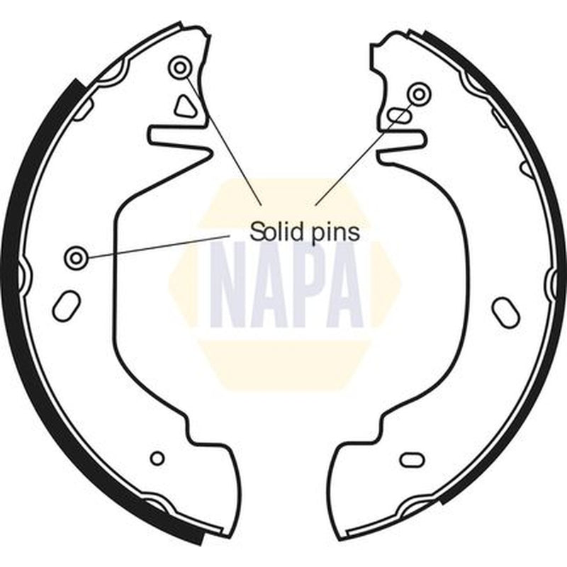 NAPA Brake Shoe Set Axle Kit NBS1022