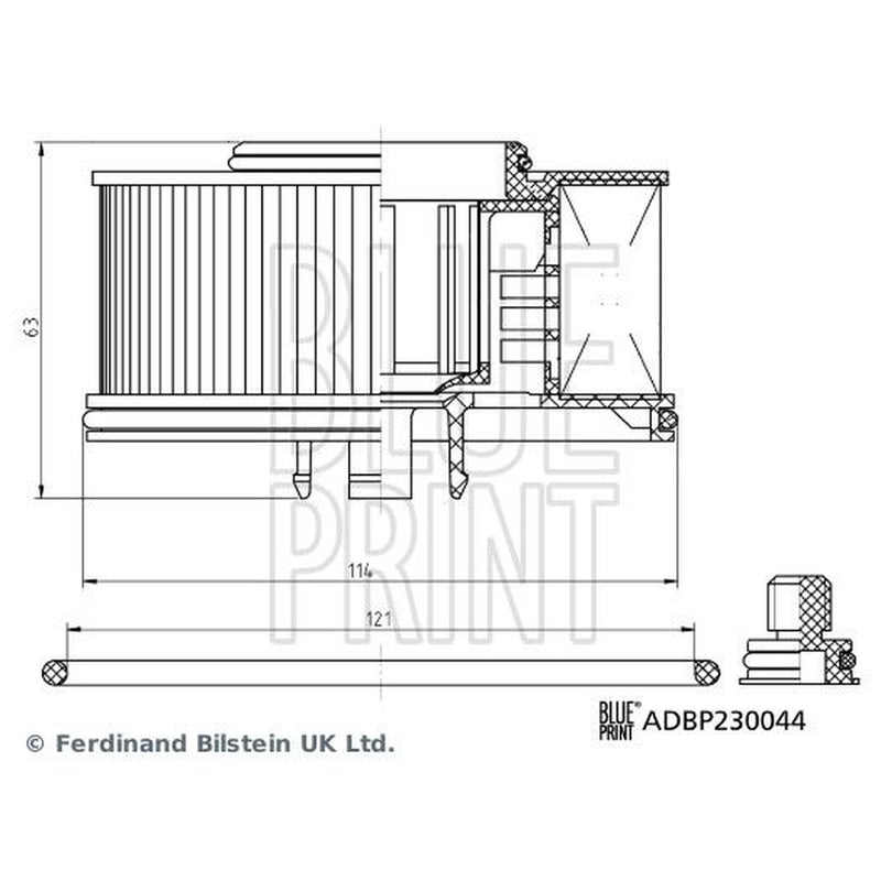 Blue Print Fuel Filter Element ADBP230044