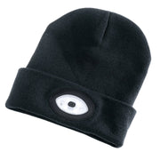 Draper Beanie Hat with Rechargeable Torch 100 Lumens Black
