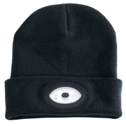 Draper Beanie Hat with Rechargeable Torch 100 Lumens Black