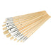 Silverline Artists Paint Brush Set 12pce Flat Tips Silverline  - Town Parts
