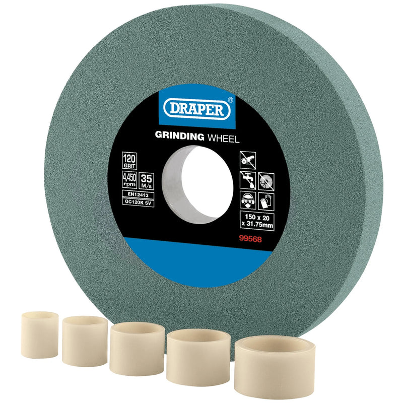 Draper Silicon Carbide Bench Grinding Wheel 150x20mm 120 Grit