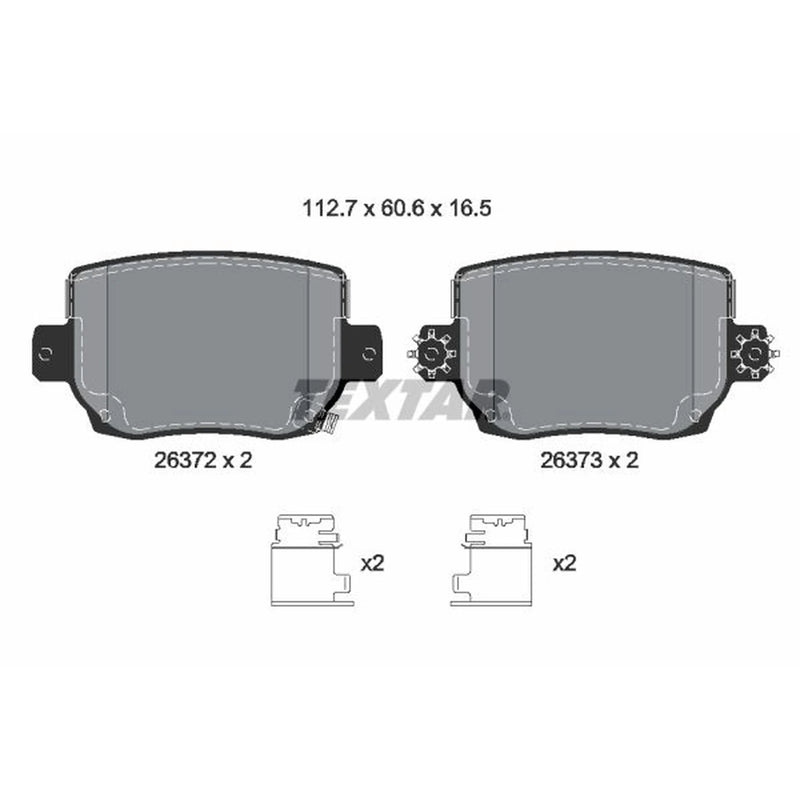 Textar Rear Brake Pad Set 2637201