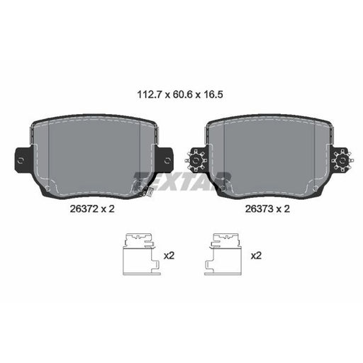 Textar Rear Brake Pad Set 2637201