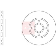 Apec 2 x Vented Front Brake Discs DSK685