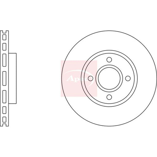 Apec 2 x Vented Front Brake Discs DSK685
