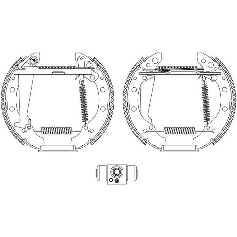 Mintex Brake Shoe Set Axle Kit MSP153