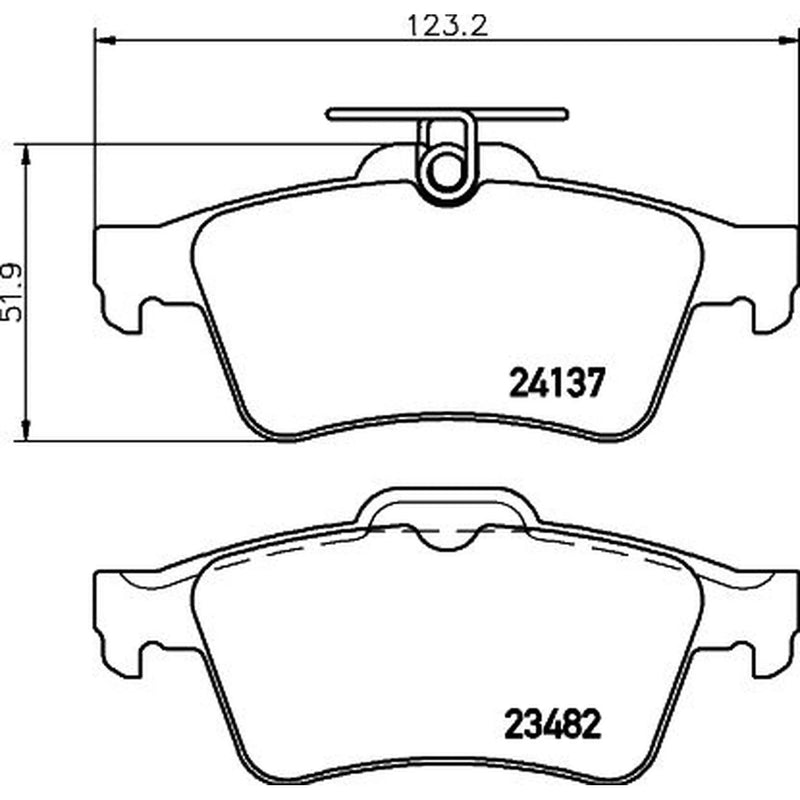 DON Rear Brake Pad Set PCP1012