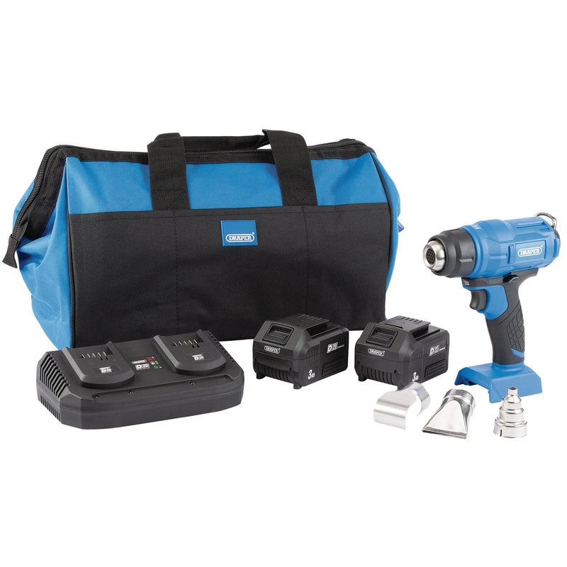 D20 Heat Gun 20V Kit with 2 x 3.0Ah Batteries & Charger