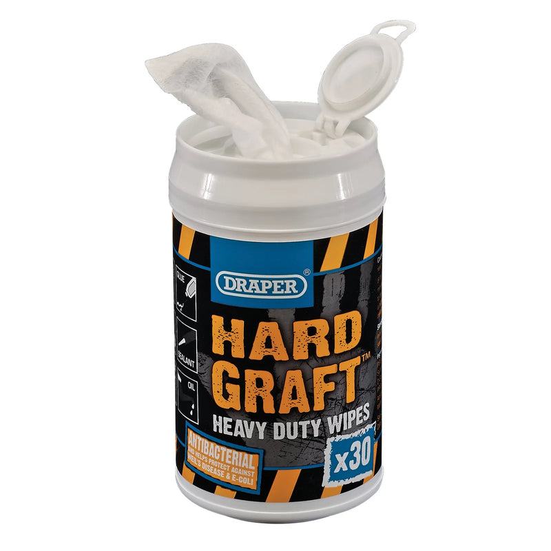 Hard Graft Antibacterial Wipes Tub of 30
