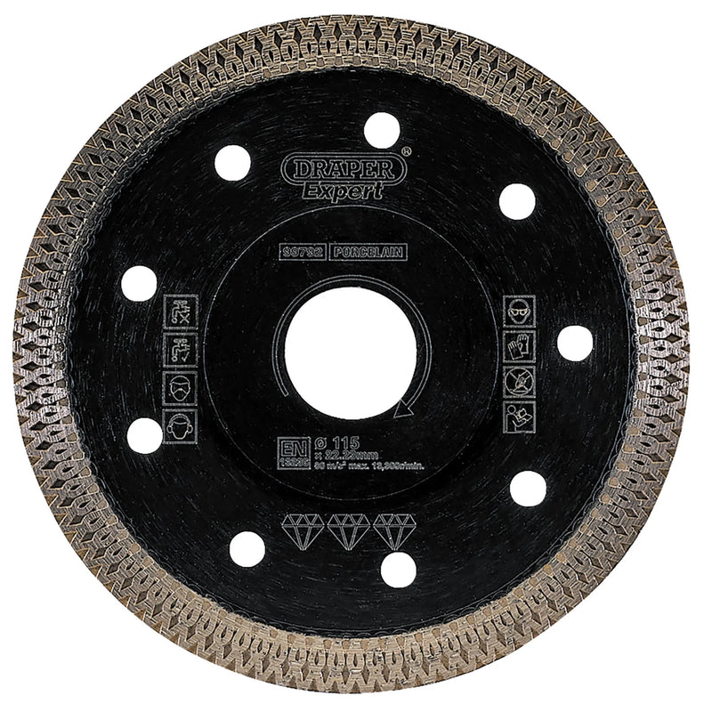 Draper Expert Turbo-X Porcelain Diamond Blade - Multi Length Options