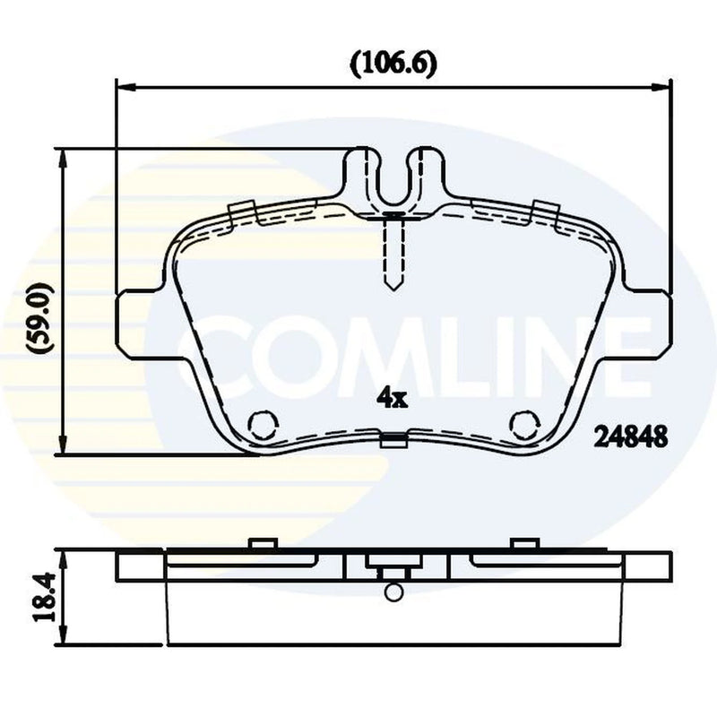 Comline 4 x Rear Brake Pad Set CBP02209