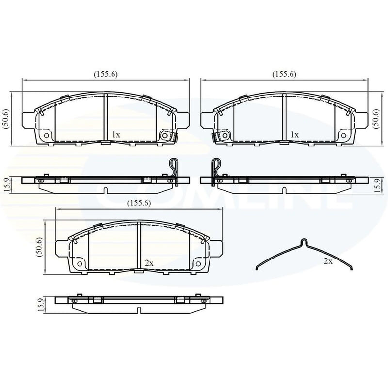 Comline 4 x Front Brake Pad Set CBP32378