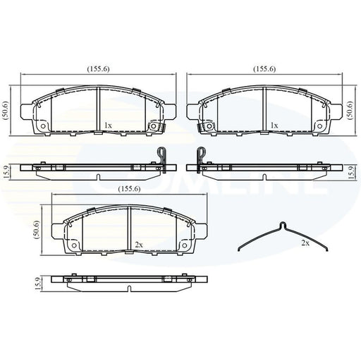Comline 4 x Front Brake Pad Set CBP32378