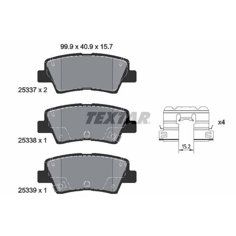Textar Rear Brake Pad Set 2533709