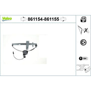 Valeo Electric Window Regulator Lifter Right 861155