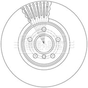 Borg & Beck 2 x Vented Front Brake Discs BBD7022S