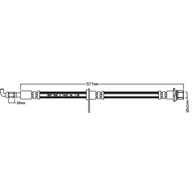 Abtex Brake Hydraulic Hose Line Front Left ABH1083L