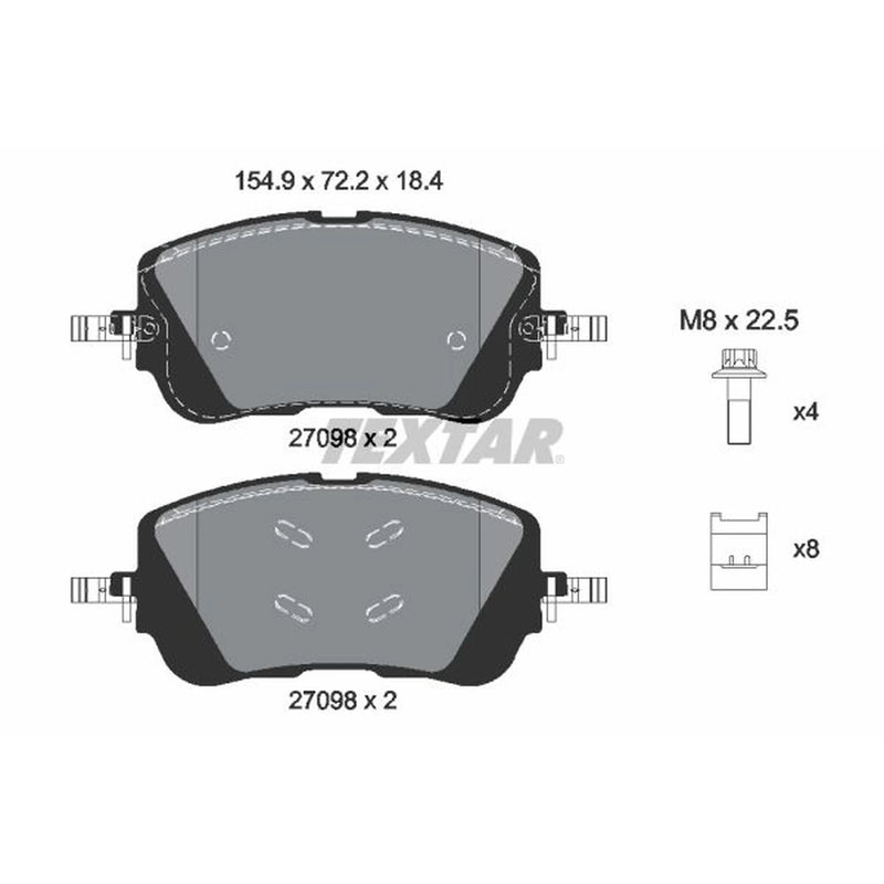 Textar Front Brake Pad Set 2709801