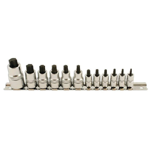 Laser Tools Stubby Star Socket Bit Set 1/4"D, 3/8"D, 1/2"D 12pc - PL