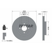 Textar 2 x Front Brake Discs 92239303