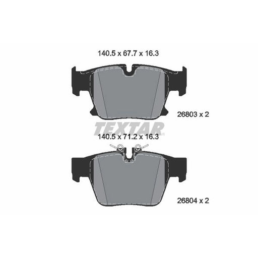 Textar Rear Brake Pad Set 2680301