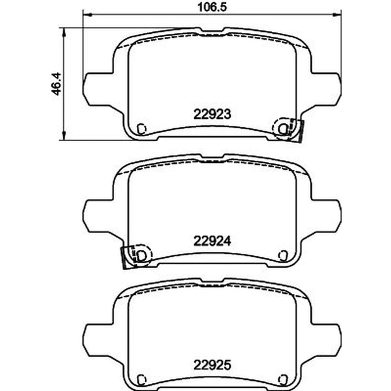 DON Rear Brake Pad Set PCP1766