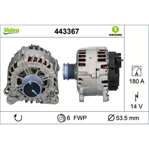 Valeo Car Alternator 12V 443367