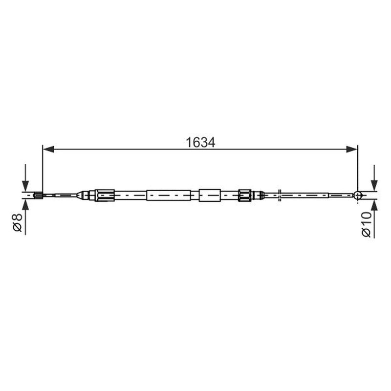 Bosch Handbrake Cable Right Rear 1 987 477 988