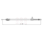 Apec Handbrake Cable Left Rear CAB1604