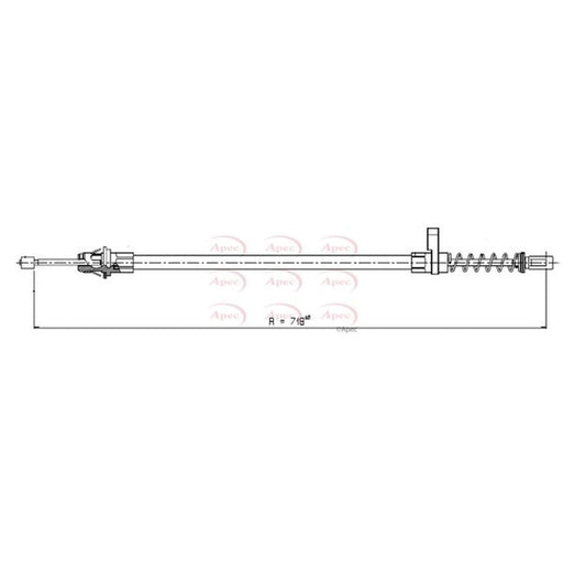 Apec Handbrake Cable Left Rear CAB1604