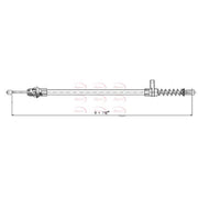 Apec Handbrake Cable Left Rear CAB1604