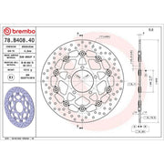 Brembo 2 x Floating Front Brake Disc Brake Discs 78B40840