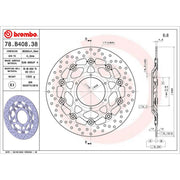 Brembo 2 x Floating Front Brake Disc Brake Discs 78B40838