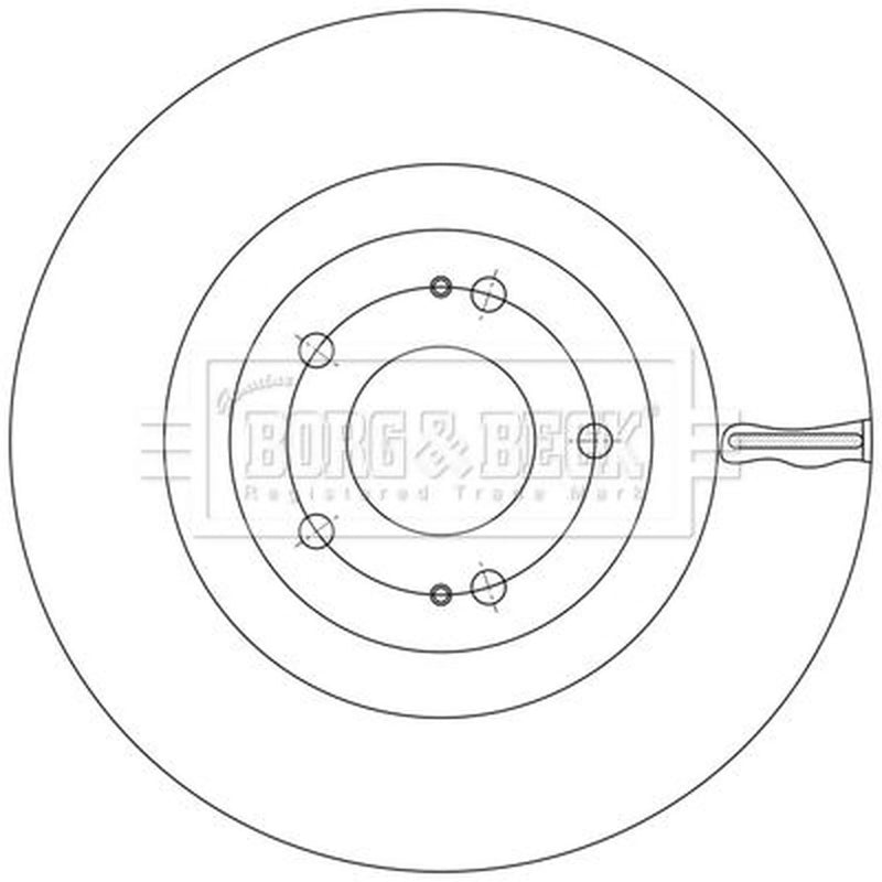 Borg & Beck 2 x Vented Front Brake Discs BBD5623