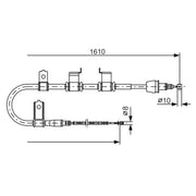 Bosch Handbrake Cable Left Rear 1 987 482 070