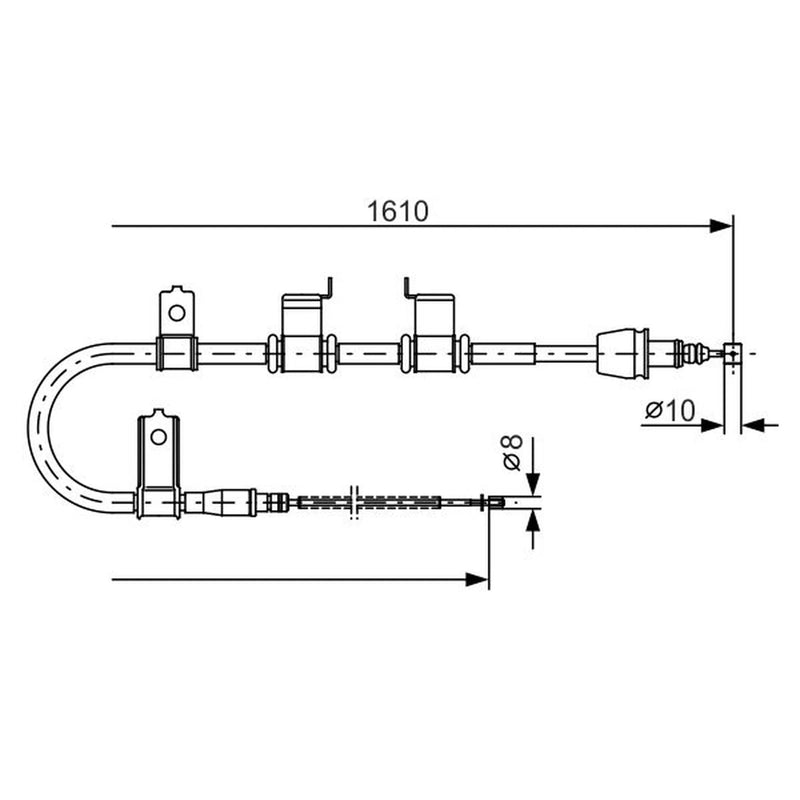 Bosch Handbrake Cable Left Rear 1 987 482 070