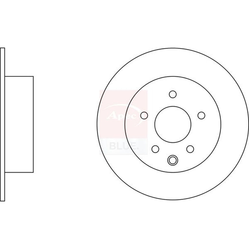 Apec 2 x Solid Rear Brake Discs SDK6206