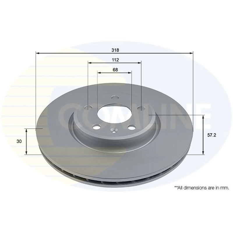 Comline 2 x Front Brake Discs ADC2864V