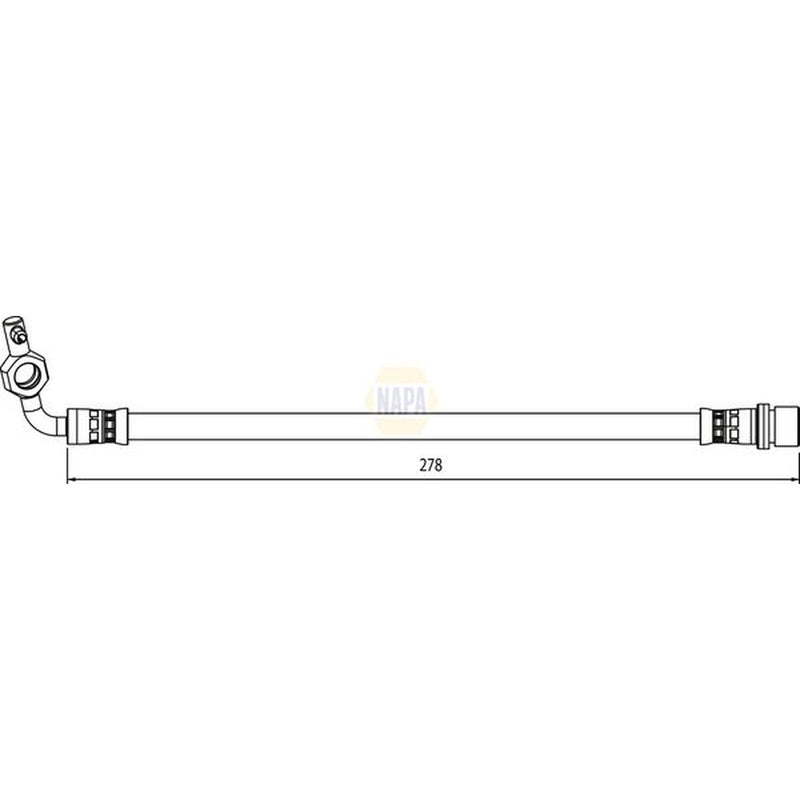 NAPA Brake Hydraulic Hose Line Rear Right NBH1287