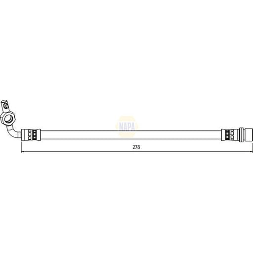 NAPA Brake Hydraulic Hose Line Rear Right NBH1287