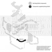 Borg & Beck Intercooler Turbo Charge Air Hose BTH1721