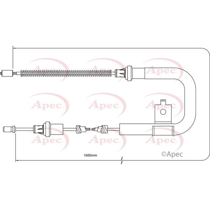 Apec Handbrake Cable Right Rear CAB1310