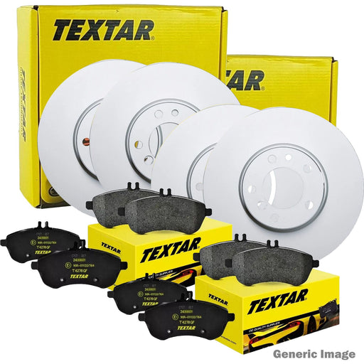 TEXTAR Front & Rear Axle Brake Discs Set & Pads Braking Kit Fits VW Transporter TEXTAR - Town Parts