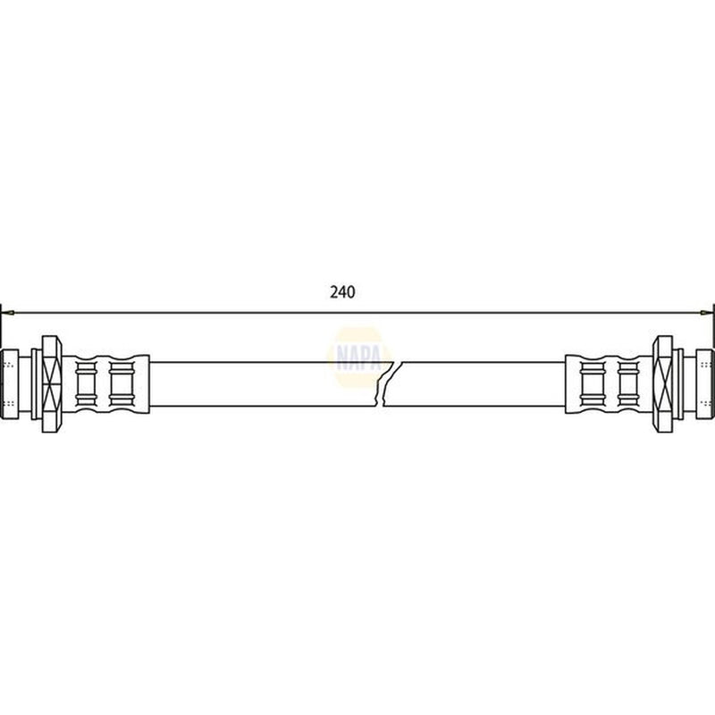 NAPA Brake Hydraulic Hose Line Rear NBH1427