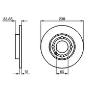 Bosch 2 x Solid Front Brake Discs 0 986 478 620