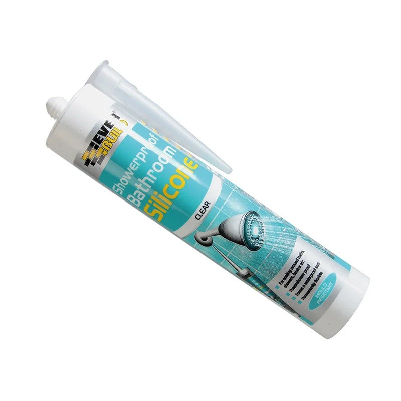 Everbuild Sika Showerproof Bathroom Silicone Clear C3 - 467062